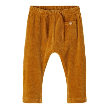 Lil' Atelier - Rebel loose velour sweatpants - Golden brown